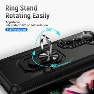 Étui hybride double couche Samsung Galaxy Z Fold5 avec support magnétique rouge - Product Image 3