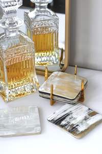 Indian Export Quality Dinnerware Horn Tea Coaster Mats for Home & Restaurant Use Available at Competitive Stone Coaster Price - Product Image 6