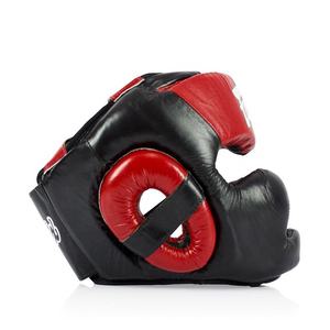 Dernier modèle de protège-tête de sparring Fairtex à vision diagonale rouge et noir, logo personnalisé, protection d'entraînement de kickboxing, sécurité de la tête - Product Image 3