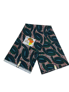 Tela Africana Tejida Ecológica 100% Algodón con Estampado de Cera para Vestidos, Cortinas y Camisas - Product Image 2