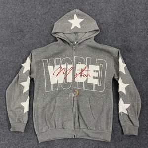 <b>Trendy</b> Unisex Streetwear Knitted <b>Hoodie</b> Custom Made Distressed Embroidery OEM Best Selling Vintage 100% Cotton Autumn - Product Image 6