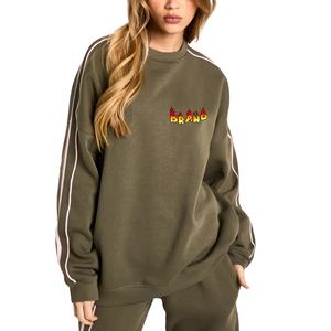 Sudaderas de mujer de gran tamaño hechas a medida más vendidas al por mayor último estilo ropa informal sudadera cálida de peso pesado para mujer - Product Image 1