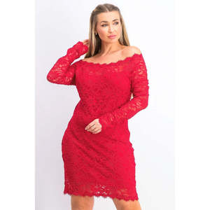 Abito rosso in pizzo aderente Jump Juniors' taglia extra small con vita naturale - Product Image 1