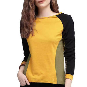 Ropa informal Precio barato Camiseta de manga larga para mujer Color atractivo Camiseta ligera de manga larga con serigrafía para mujer - Product Image 4
