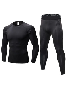 Ensemble Rash Guard de Compression Deux Pièces Personnalisé pour Hommes – Coupe Slim, Respirant, Écologique, Séchage Rapide pour l'Entraînement en Extérieur - Product Image 6