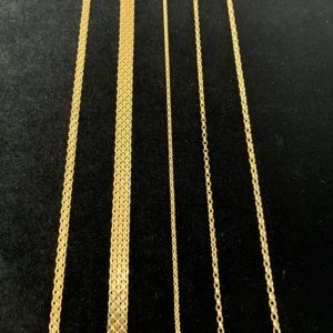 Collar de Cadena Bismark y Marvelous de Oro Real de 18K de Murao Japan, Joyería Unisex de Oro Amarillo Sólido de Alta Calidad, Cadena de Eslabones para Hombre y Mujer - Product Image 1