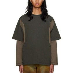 Vente en gros 100% coton jersey sérigraphié double manches col rond sweat hommes t-shirts haute rue t-shirt t-shirts - Product Image 5