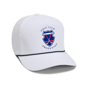 Chapeau de golf en corde personnalisé Chapeau d'extérieur à 5 panneaux avec logo personnalisé Casquette de baseball blanche IVA-C-G-30 - Product Image 1