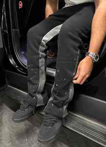 Pantalones acampanados personalizados para hombre al por mayor pantalones de vestir informales a medida de pierna ancha retro a la moda suministro a granel de fábrica OEM - Product Image 3