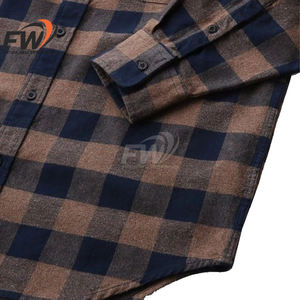 Camisas de Vestir para Hombre de Franela Transpirable de Otoño, Talla Grande, con Logotipo Personalizado de la Mejor Calidad, Manga Larga, 100% Algodón - Product Image 3