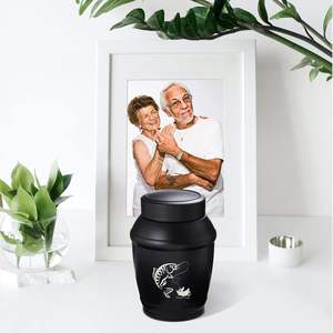 Urnas de pesca para cenizas humanas, urnas de cremación para adultos, hombres y mujeres, decorativas para humanos, adultos, urna de tamaño personalizado, negro - Product Image 6