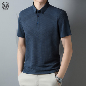 Meilleurs fabricants logo personnalisé couleur unie respirant tricoté pour polo vêtements décontractés pour hommes coupe ample golf pour polos - Product Image 3