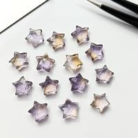 3A + kalite 100% doğal Ametrine Faceted yıldız şekli Briolette gevşek Ametrine yıldız şekilli değerli taş boncuk toptan fiyata OEM