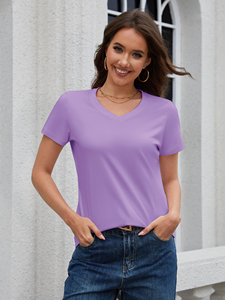 เสื้อยืดผู้หญิงไซส์ใหญ่พิเศษพิมพ์โลโก้ได้ตามต้องการ - Product Image 3