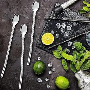 Designer Stainless Steel <b>Cocktail</b> Stirrer <b>Set</b> <b>Mixed</b> Styles Durable Rust Free Elegant Bar Accessories for Drinks Gifting - Product Image 6