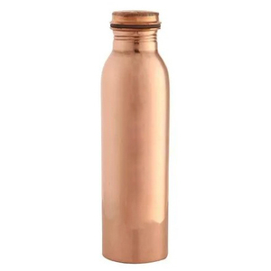 Conception martelée meilleure qualité verres bouteilles en cuivre avec couvercle en plein air mariages bouteille inoxydable flacon à vide bouteilles - Product Image 6