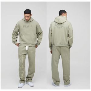 เสื้อฮู้ดสวมหัวโอเวอร์ไซส์สำหรับผู้ชายผ้าคอตตอน100% ขนาดใหญ่พิเศษดีไซน์เปิดไหล่ไซส์ใหญ่3D พิมพ์ลายดิจิตอลสำหรับฤดูหนาว - Product Image 4