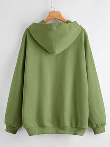 Sudadera con Capucha Personalizada de Estilo Urbano, Bordado de Letras, 100% Algodón, Sudadera con Capucha Bordada Vintage con Cierre - Product Image 6