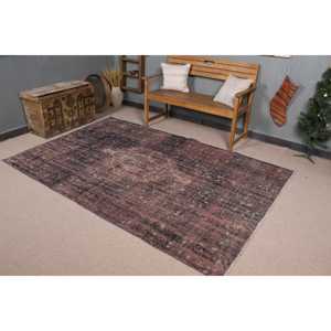 Tapis turc vintage 5,3x8,2 pieds, tapis patchwork rouge - Product Image 1