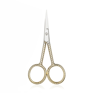 Tijeras de hoja recta de acero inoxidable de alta calidad para manicura y cejas Depilación facial Belleza Punta afilada y redondeada - Product Image 2