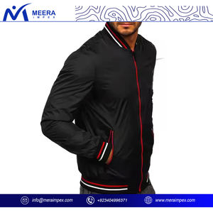 Blouson aviateur coupe-vent à glissière personnalisé de haute qualité pour hommes avec col montant brodé de logo uniforme de travail d'équipe sportive d'hiver - Product Image 3