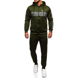 Conjunto Deportivo de Invierno para Hombre de Alta Calidad, Personalizado, 100% Poliéster, Transpirable, de Secado Rápido, Manga Larga, con Cremallera Completa y Capucha - Product Image 1