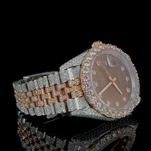 Venta caliente de lujo Iced Out Moissanite Diamond Watch para hombres con banda de acero inoxidable y resistente al agua disponible al mejor precio - Product Image 3