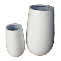 Pots de fleurs en fibre de verre, grands pots en FRP, auto-arrosants, résistants aux UV, durables, légers, écologiques, ensemble de jardin suspendu, 2 pièces, drainage