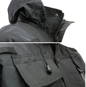 Veste de sécurité OEM vente en gros haute qualité, légère, professionnelle, OEM ODM, veste de sécurité noire pour homme avec poche avant pour le travail - Product Image 3