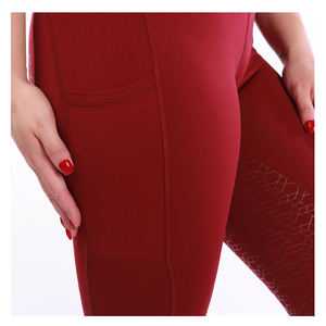 Mallas de entrenamiento ecuestre para niños destacados, pantalones elásticos de cuatro vías, mallas de montar a caballo personalizadas al por mayor - Product Image 5