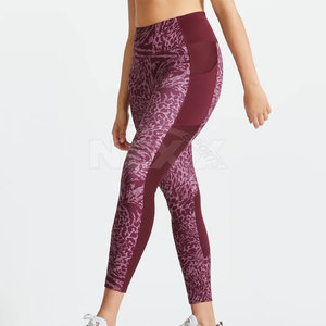 กางเกงเลกกิ้งสำหรับเล่นโยคะของผู้หญิงกางเกงรัดรูปเอวยางยืดพิมพ์ลายซับลิเมชัน - Product Image 2