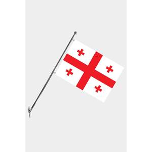 Georgia Wall-Mounted Telescopic Flagpole Set Digital Printed Polyester <b>Banners</b> for Travel Agency Automotive Education Insurance - Product Image 1
