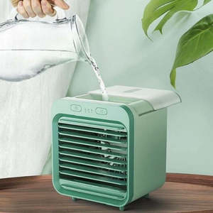 Portable Personal Air Cooler with 3-Speed Fan Battery Powered Movable Plastic Design Includes Humidifier Feature Cooling Only - Product Image 2