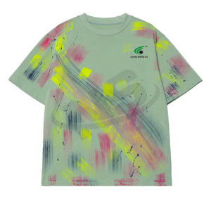 Wholesale 100% Cotton Loose Fit Printed T-<b>Shirt</b> <b>For</b> <b>Men</b> Heavy Duty <b>Thermal</b> Knitted Oversized Style Custom Logo Summer - Product Image 1