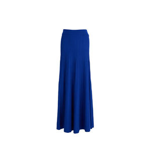 Crocheted <b>Wrap</b> A-Line Knit Skirt with Lace Print Pattern - Product Image 1
