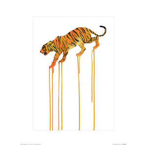 Impresión artística sobre papel de la naturaleza muerta del tigre de Oliver Flores - Product Image 1