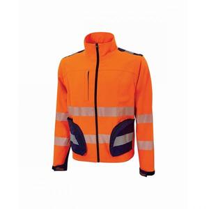Chaqueta de trabajo de seguridad reflectante Bea Orange Fluo de alta visibilidad, de color naranja - Product Image 1