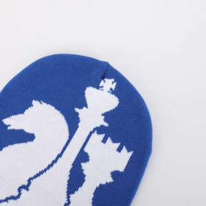 Bonnet uni acrylique unisexe de haute qualité étiquette tissée personnalisée bonnet de ski d'hiver en gros teint Jacquard broderie style tricoté - Product Image 3