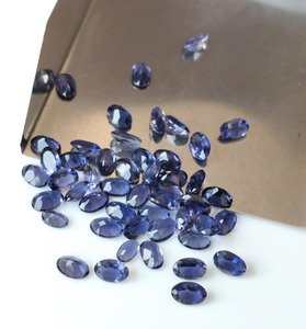 Pierres précieuses en vrac en iolite naturelle AAA Vivid Violet Blue Ovale à facettes pour la fabrication de bijoux Fournisseur de pierres précieuses de confiance - Product Image 2
