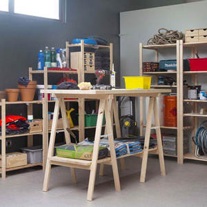 Set di 2 Cavalletti Pieghevoli in Bambù e Legno 100x73.5cm per Lavori Artistici e Artigianali - Product Image 3