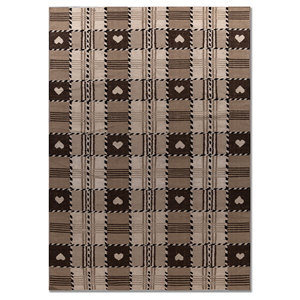 Classic Alhambra Beige <b>Brown</b> Flat Weaves <b>Wool</b> Rug Handmade Rectangle Striped Design for Home Living Bedroom-Model ADWL-13301 - Product Image 1
