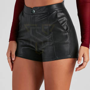 High Quality Skinny Breathable Casual <b>Women</b> <b>Leather</b> <b>Shorts</b> Reasonable Price Best Selling - Product Image 4