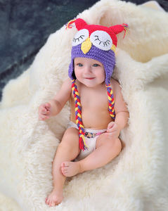 EFANBEANIE Bonnet hibou au crochet personnalisé pour enfants, bonnet d'hiver chaud avec motif d'oiseau mignon, fabriqué en fil de coton, cadeau idéal pour déguisement - Product Image 3