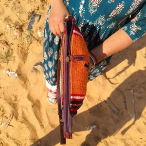 LW Western Stylish Saddled <b>Blanket</b> Tooled Leather Sling Bags High Quality Aztec Leather Crossbody Bags Vintage Multi Color Bags - Product Image 5