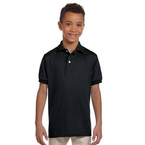 Polo Slim Fit de couleur unie personnalisé pour les jeunes, décontracté à col à deux boutons, vert - Product Image 4