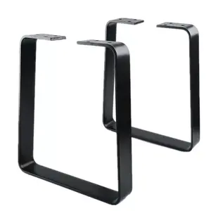 U shape furniture metal folding table bracket Coffee Table bench Legs Steel Rectangle Brackets