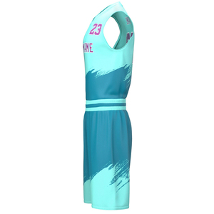 Uniforme de basket-ball pour hommes sans manches, respirant, antibactérien, à séchage rapide, imprimé numérique personnalisé, taille plus - Product Image 2