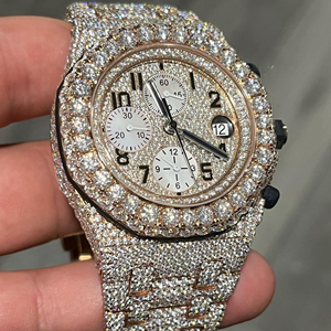 Montre Hip Hop personnalisée Iced out Lab Grown Diamond Watch pour hommes VVS Diamond Watch Gift - Product Image 1