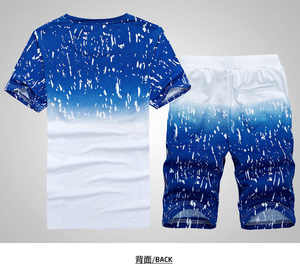 2025 conjuntos de camisetas de moda para hombres nuevos conjuntos de pantalones cortos de dos piezas conjuntos de pantalones cortos de camisetas de Hip Hop para hombres - Product Image 6