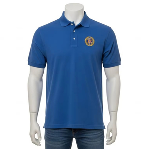 เสื้อโปโลแขนสั้นปักลาย ผ้าผสมโพลีเอสเตอร์และคอตตอน เนื้อผ้านุ่ม สวมใส่สบาย เหมาะสำหรับทำงานหรือใส่ในชีวิตประจำวัน ขายส่งในตลาดเสื้อผ้า - Product Image 1